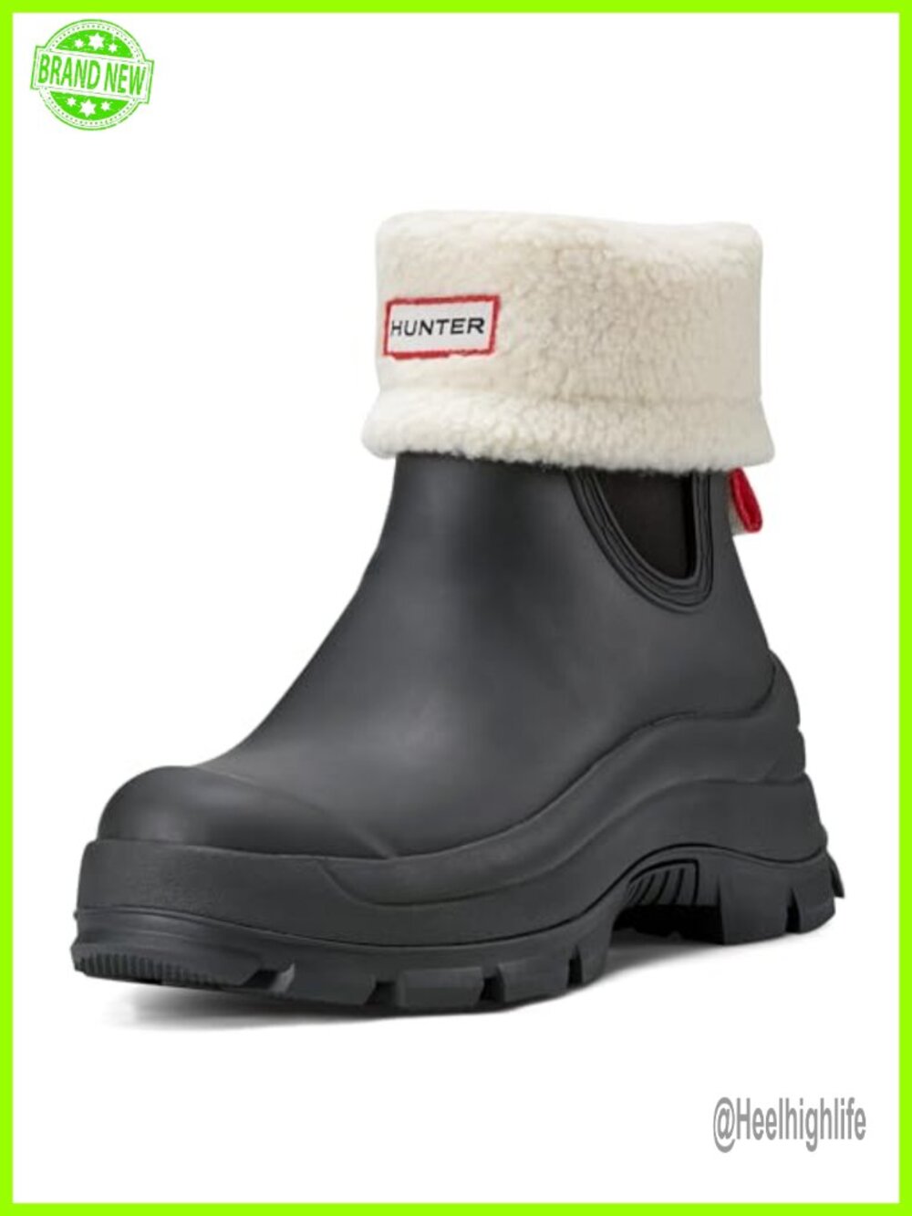 Waterproof Rain Boot Rubber Cushioned Comfort Round Toe Mid-Calf